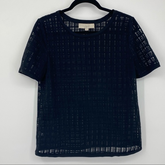 Ann Taylor LOFT Sheer Black Blouse Size Medium - Picture 5 of 6